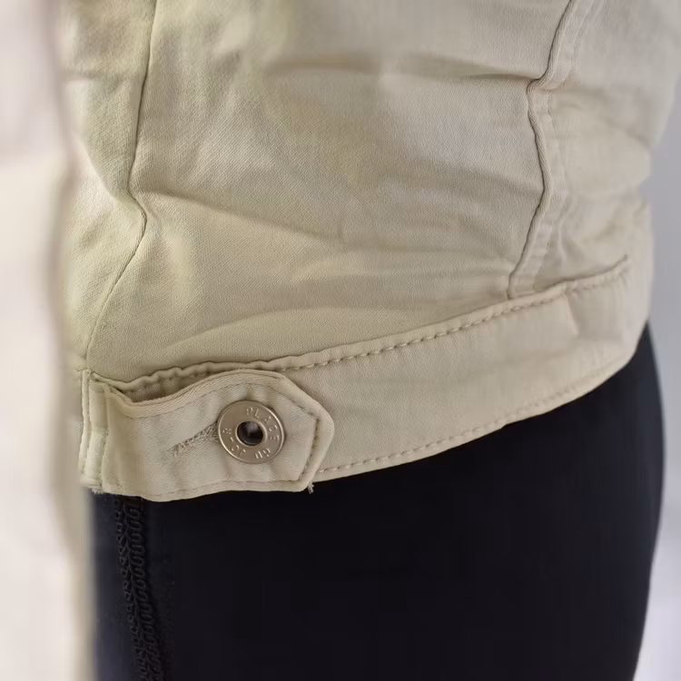 Jeansjacka med knappar BEIGE - Place du Jour