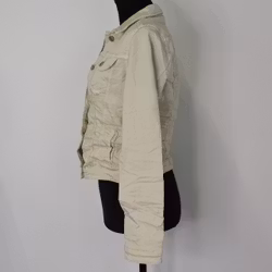 Jeansjacka med knappar BEIGE - Place du Jour
