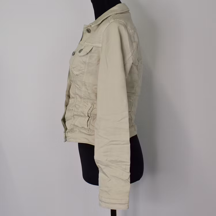 Jeansjacka med knappar BEIGE - Place du Jour