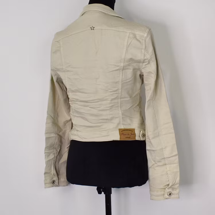Jeansjacka med knappar BEIGE - Place du Jour