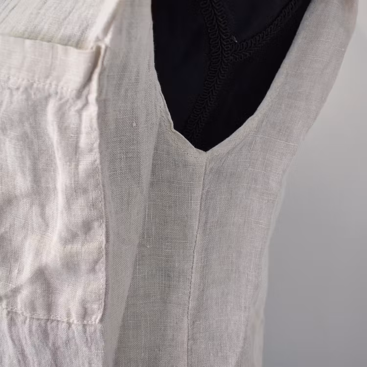 Linneblus Mira med axelvaddar BEIGE - Stajl Agenturer