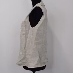 Linneblus Mira med axelvaddar BEIGE - Stajl Agenturer