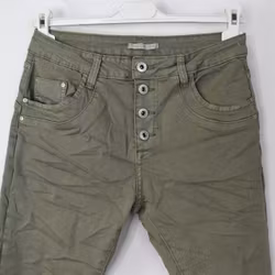 Jeans med knappar LJUS KAKI - Place du Jour
