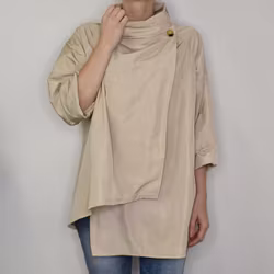 Poncho-tunika BEIGE