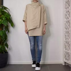 Poncho-tunika BEIGE