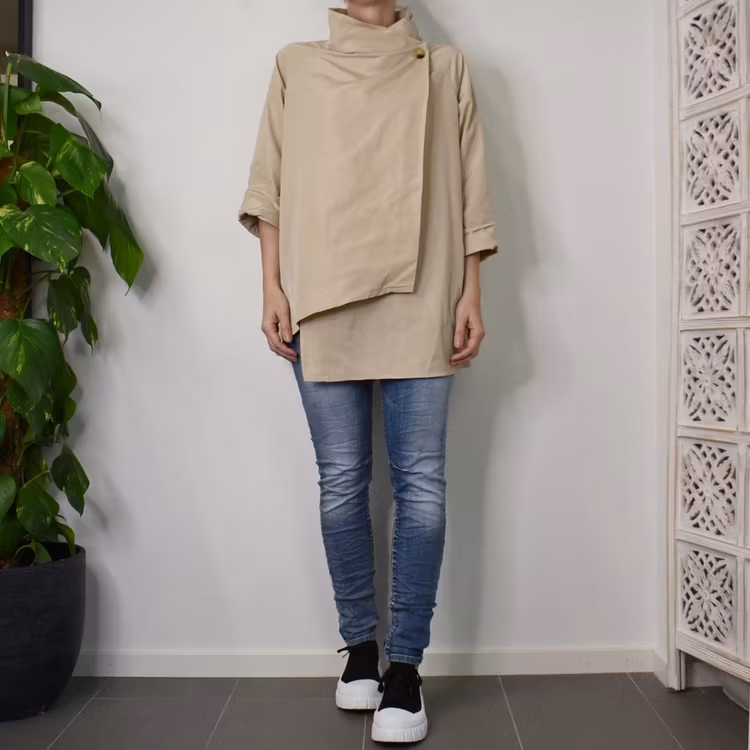 Poncho-tunika BEIGE