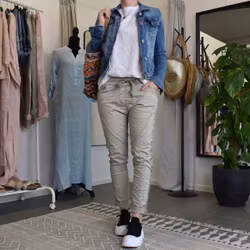 Byxa med revär LJUS KAKI