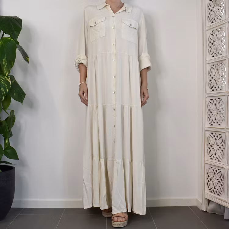 Klänning Boho CREME - Stajl Agenturer