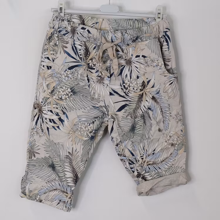 Shorts Capri Mönstrade BEIGE