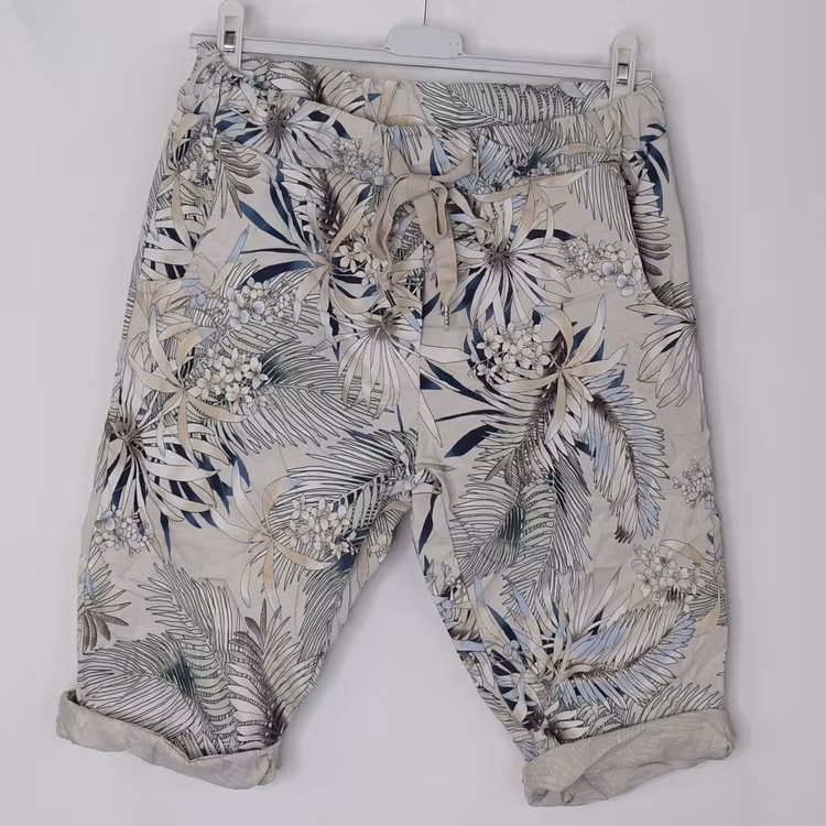 Shorts Capri Mönstrade BEIGE