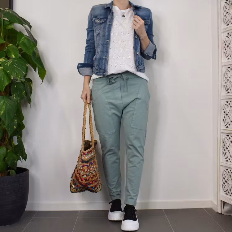 Sweatshirtbyxa Baggy WATER GREEN