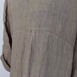 Kort skjortklänning i linne TAUPE