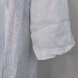 Kort skjortklänning i linne VIT