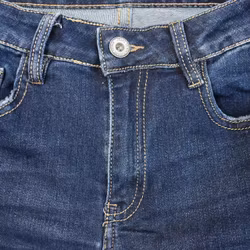 Jeans Shortcut med fransar SLITEN MÖRK BLÅ - 3D Denim