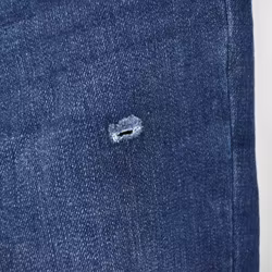 Jeans Shortcut med fransar SLITEN MÖRK BLÅ - 3D Denim