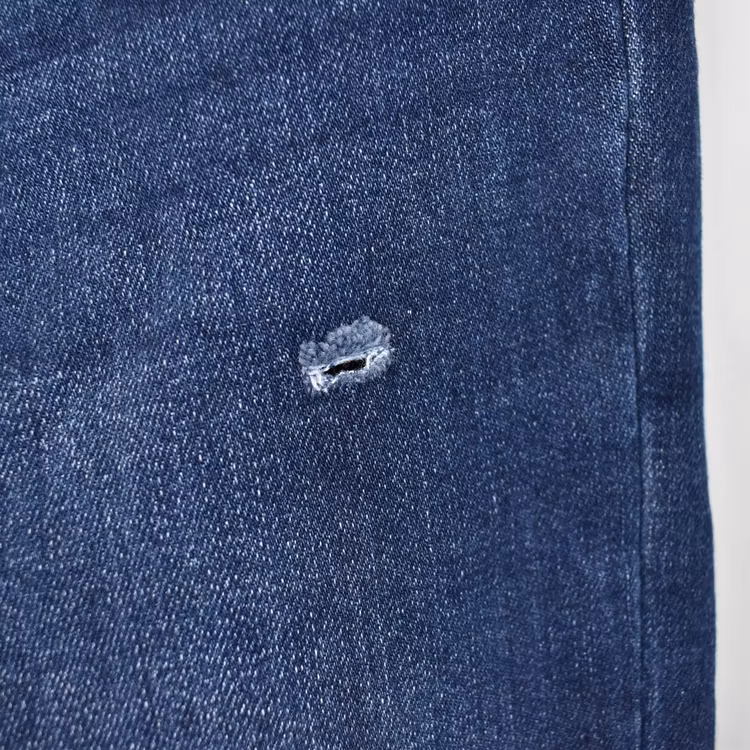 Jeans Shortcut med fransar SLITEN MÖRK BLÅ - 3D Denim
