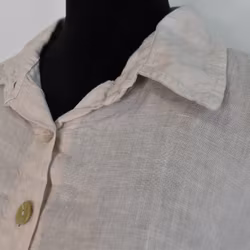 Linneskjorta med knappar BEIGE