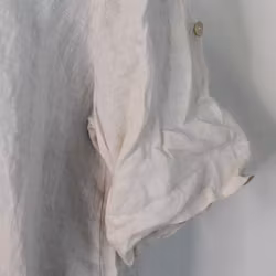 Linneskjorta med knappar BEIGE