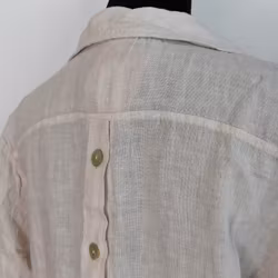 Linneskjorta med knappar BEIGE