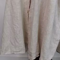 Skjortklänning i linne BEIGE