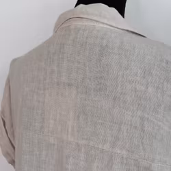 Skjortklänning i linne BEIGE