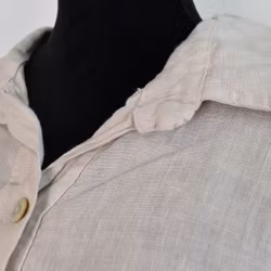 Skjortklänning med fickor BEIGE