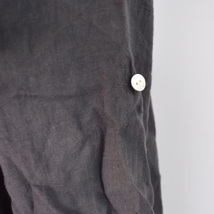 Skjortklänning med fickor ANTRACIT