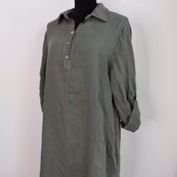 Skjortklänning med fickor KAKI