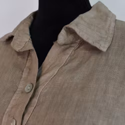 Skjortklänning med fickor TAUPE