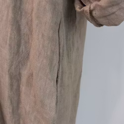 Skjortklänning med fickor TAUPE