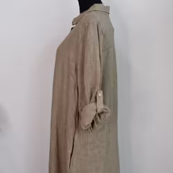 Skjortklänning med fickor TAUPE