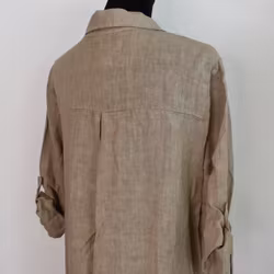Skjortklänning med fickor TAUPE