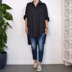 Storskjorta Bomull SVART