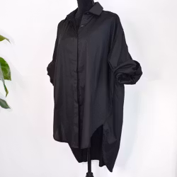 Storskjorta Bomull SVART