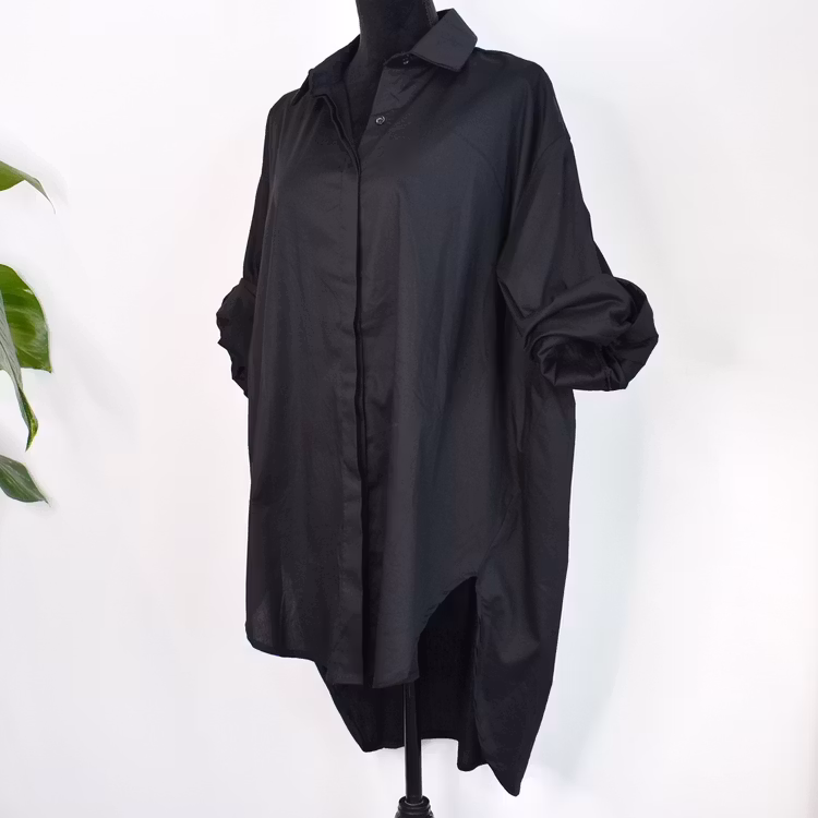 Storskjorta Bomull SVART