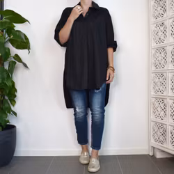 Storskjorta Bomull SVART