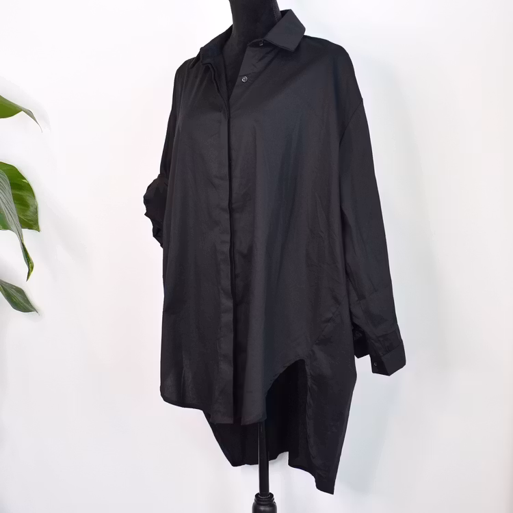 Storskjorta Bomull SVART