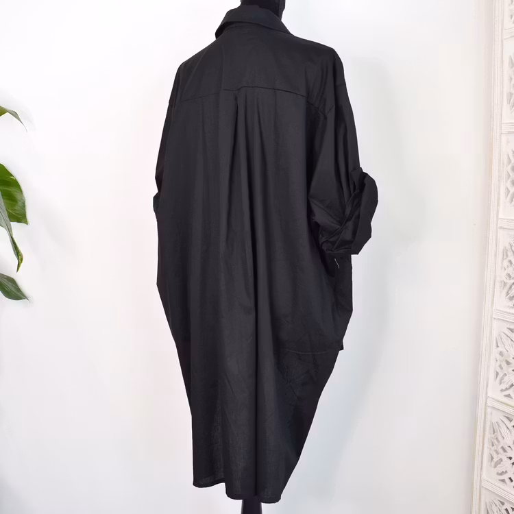 Storskjorta Bomull SVART