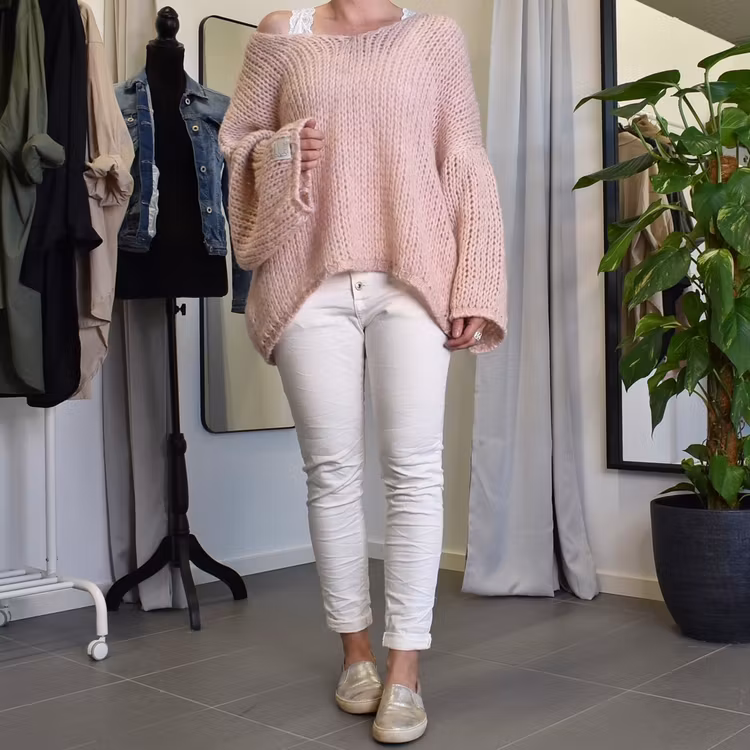 Stickad tröja Olivia Over Sized PUDERROSA - Stajl Agenturer