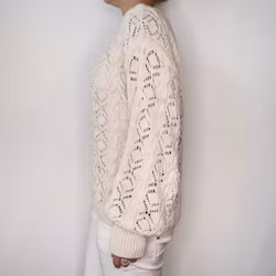 Stickad tröja Mönstrad BEIGE