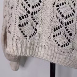 Stickad tröja Mönstrad BEIGE