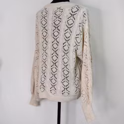 Stickad tröja Mönstrad BEIGE