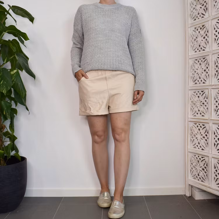Mönsterstickad tröja GRÅ