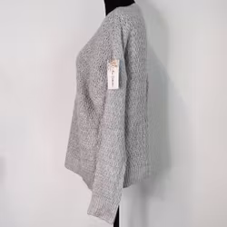 Mönsterstickad tröja GRÅ