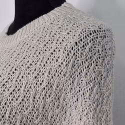 Mönsterstickad tröja BEIGE