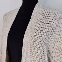 Lång Stickad Kofta Over Sized BEIGE