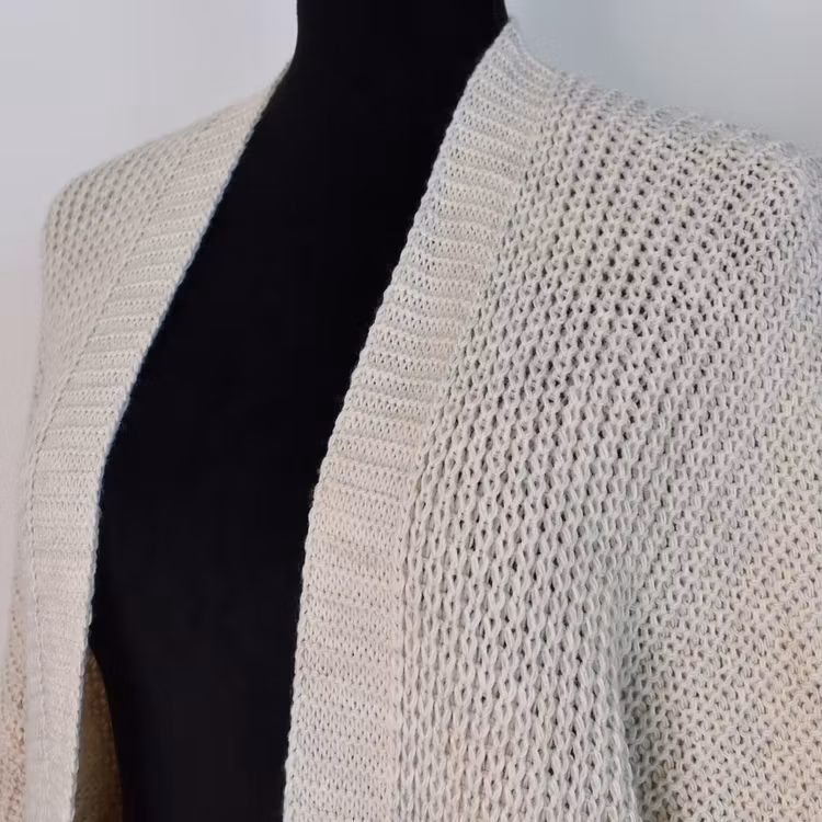 Lång Stickad Kofta Over Sized BEIGE