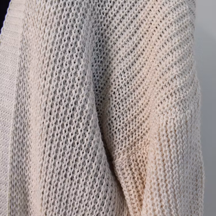 Lång Stickad Kofta Over Sized BEIGE