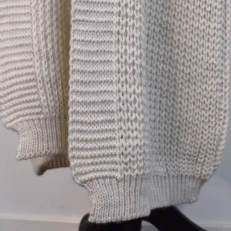 Lång Stickad Kofta Over Sized BEIGE