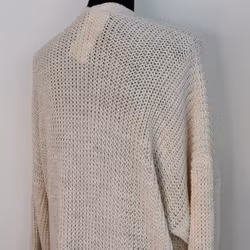 Lång Stickad Kofta Over Sized BEIGE